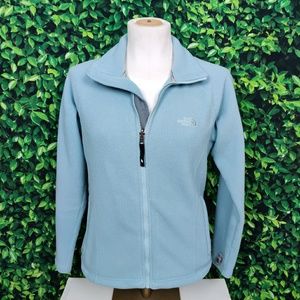 North Face Zip Pullover (Light Blue)